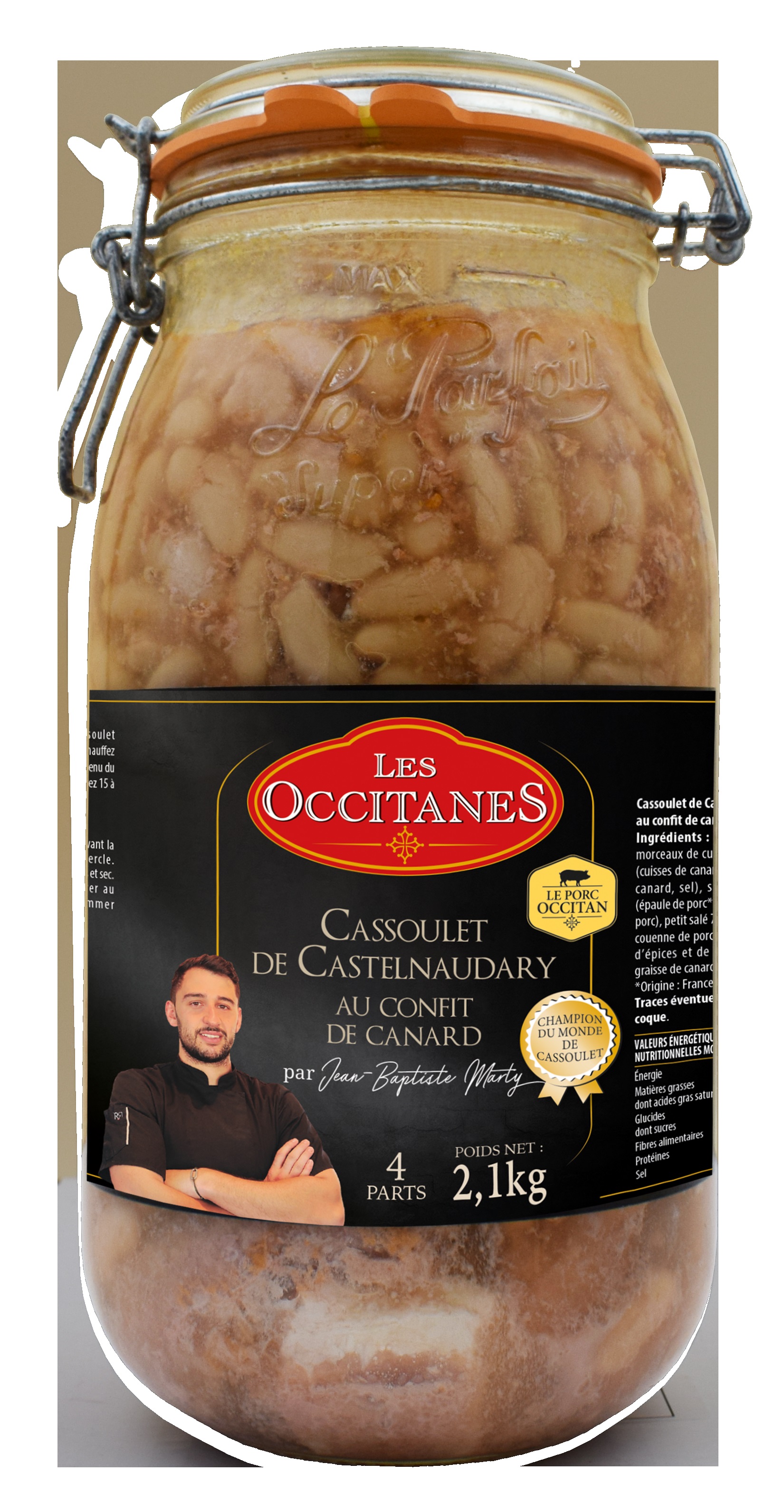 VERITABLE CASSOULET DE CASTELNAUDARY AU CONFIT DE CANARD 4 PARTS