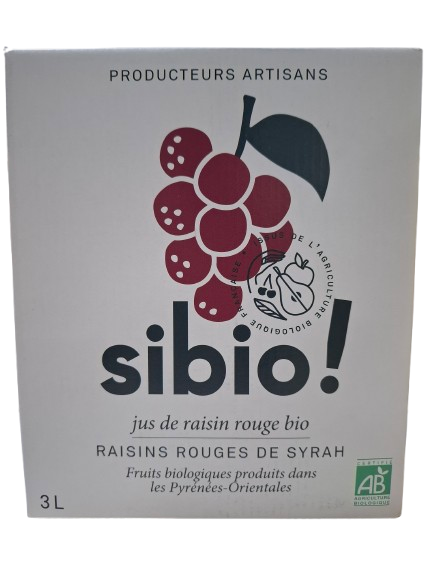 Jus de Raisin Rouge bio 3L