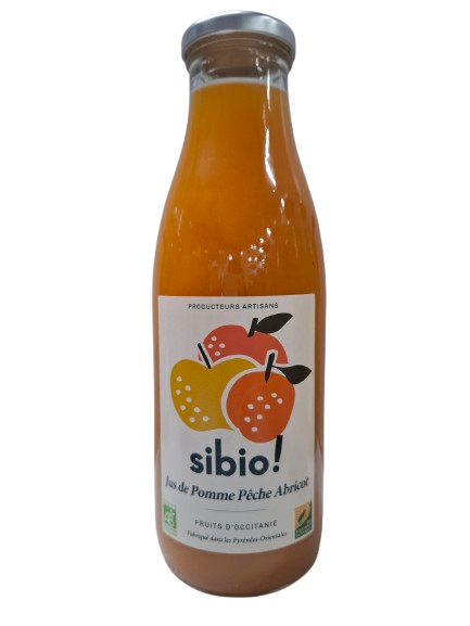 Jus de Pomme Pêche Abricot bio 75CL
