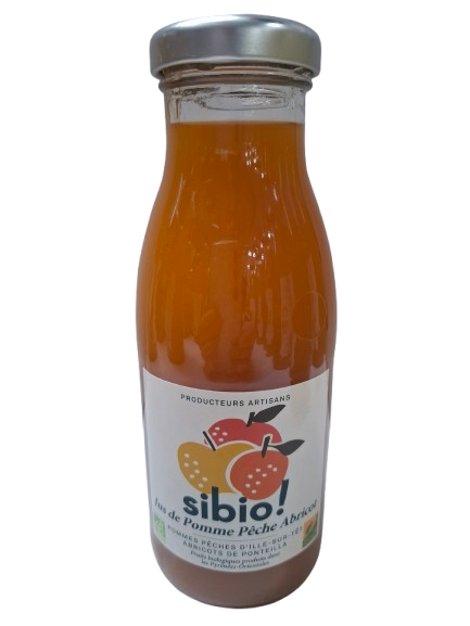Jus de Pomme Pêche Abricot bio 25CL
