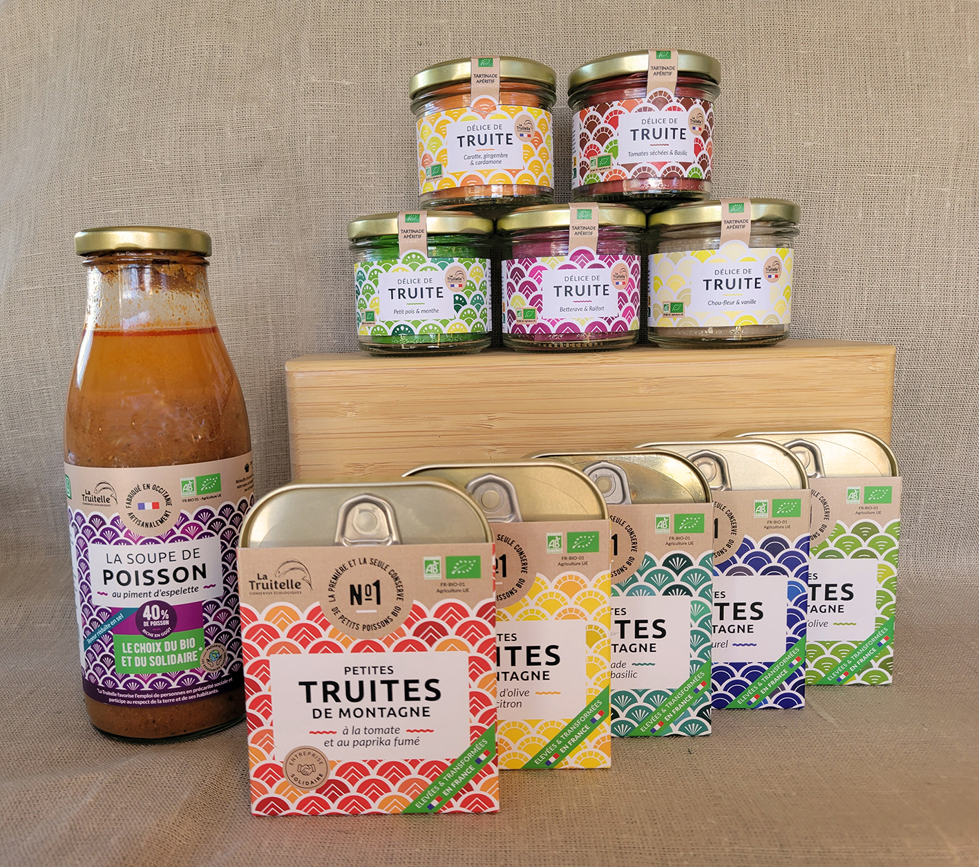 Truites de montagne, marinade citron et basilic