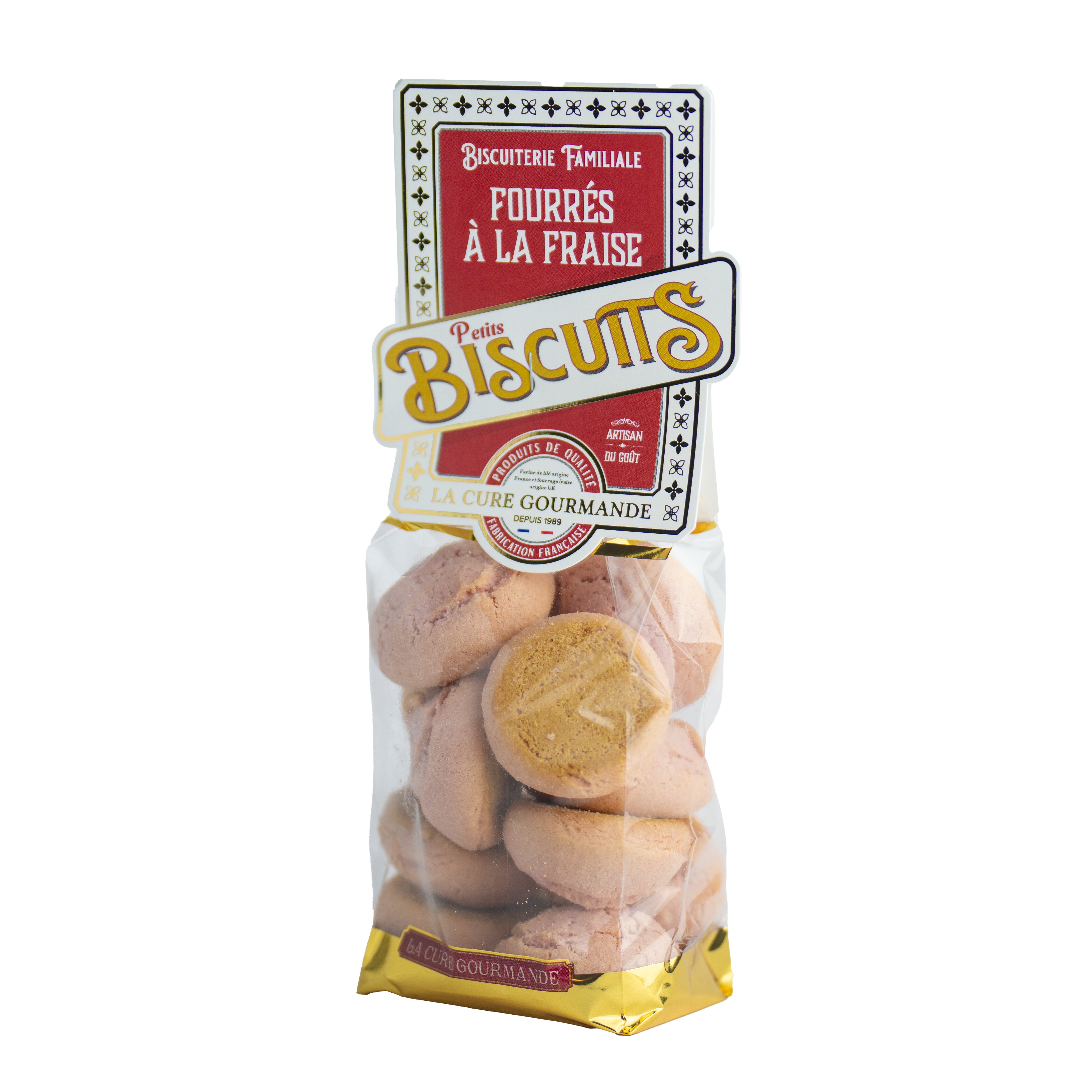 PETITS BISCUITS FOURRES FRAISE 180G CURE GOURMANDE