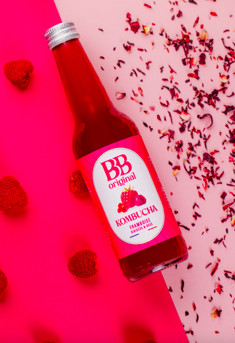 Kombucha Framboise Hibiscus Rose