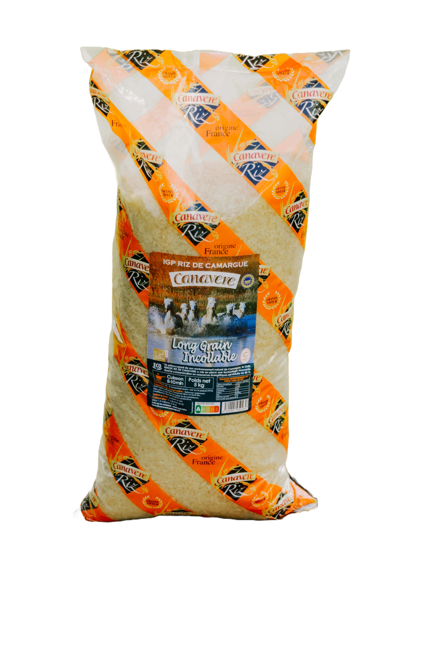 SAC 5 KG RIZ DE CAMARGUE IGP LONG ETUVE CUISSON 10 MIN