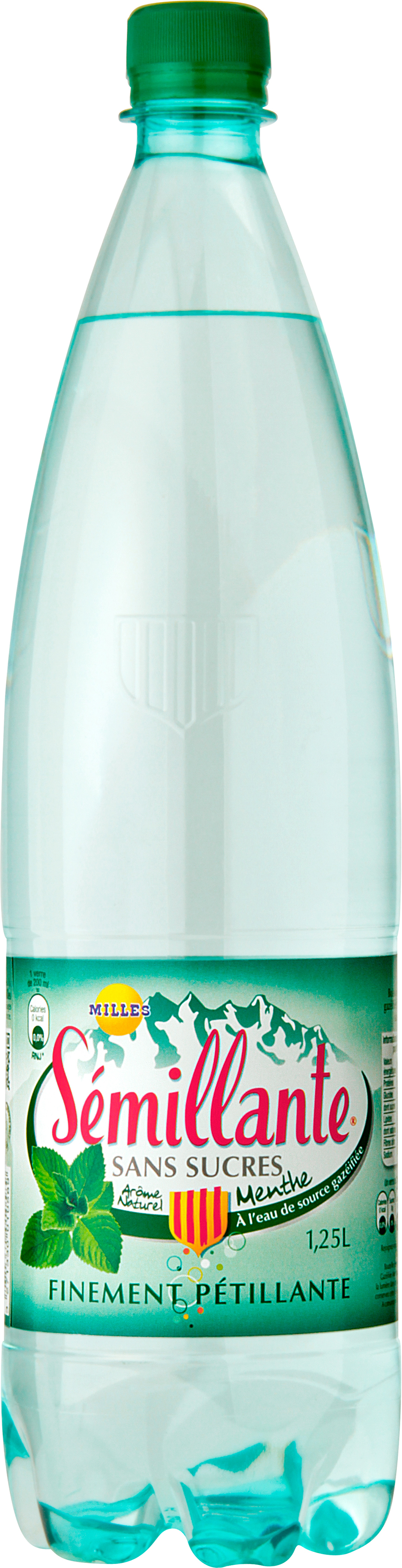 Semillante Finement Petillante Aromatisee Menthe Sans Sucres 1,25L PET