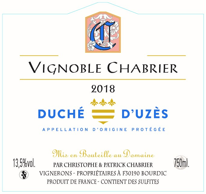 Vignoble Chabrier - AOP Duché d'Uzès Rosé - 2018