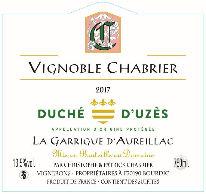 Vignoble Chabrier - La Garrigue d'Aureillac Blanc - 2017