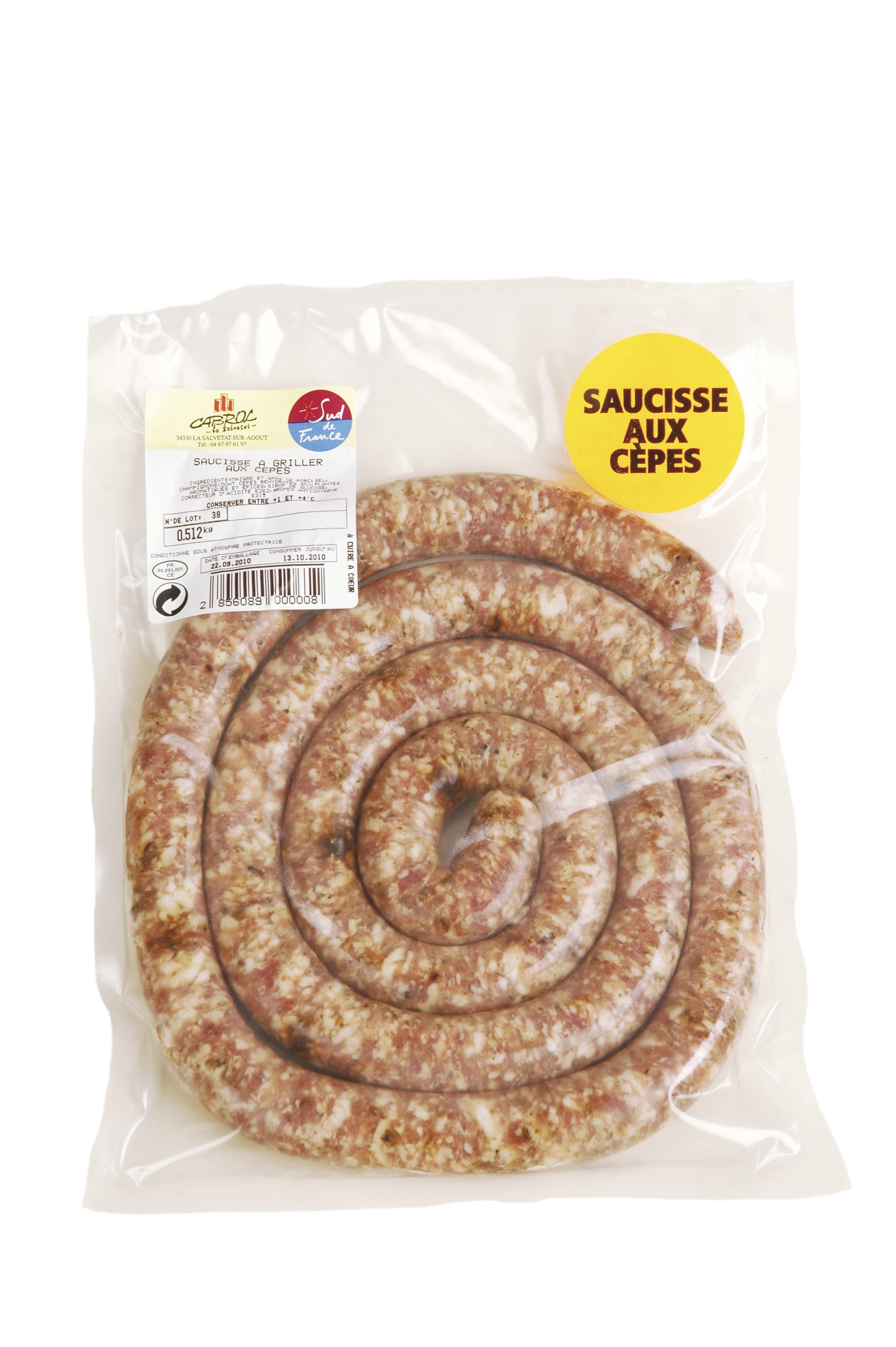 Saucisse a griller aux cepes