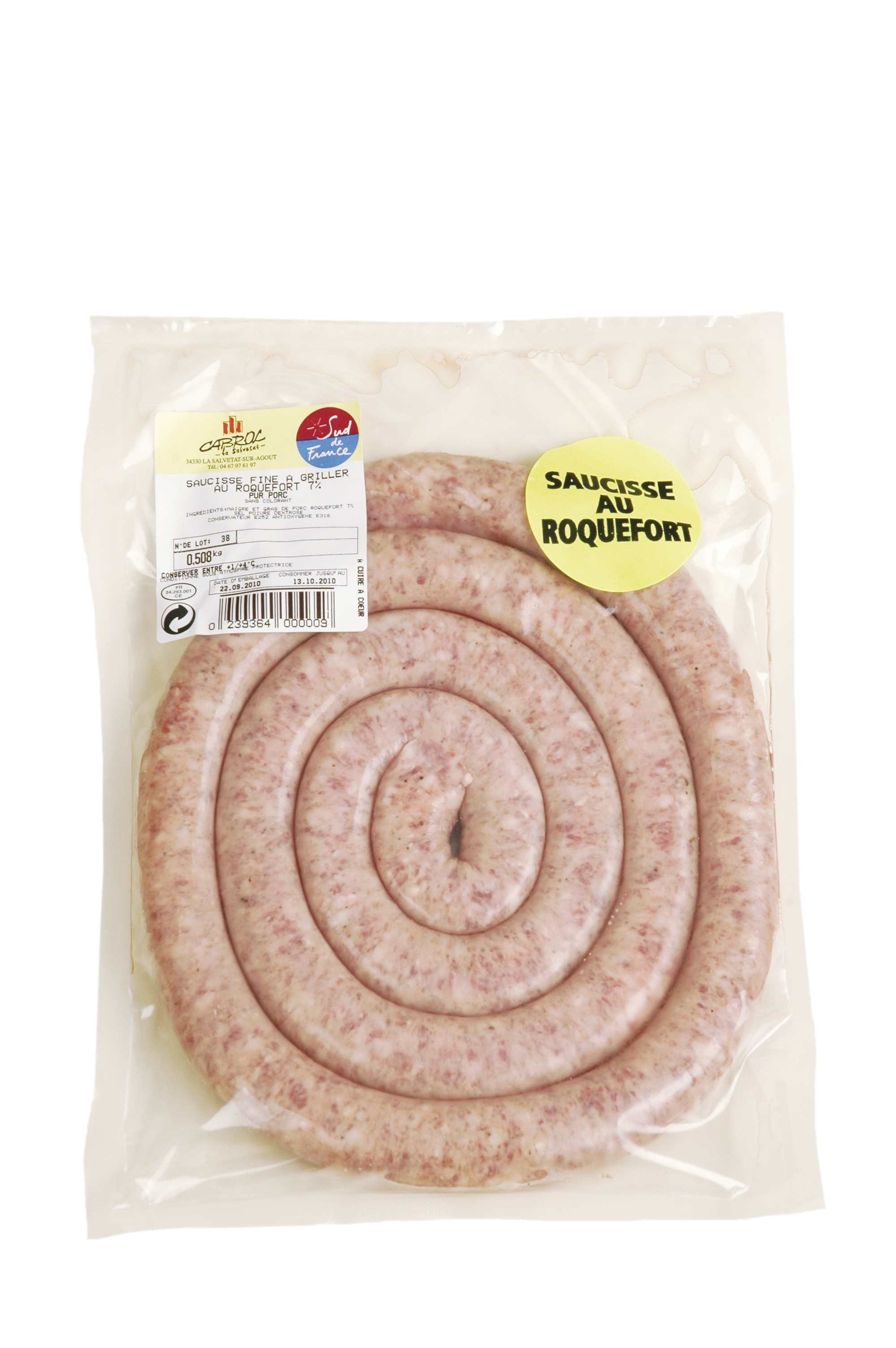 Saucisse a griller fine 7% Roquefort