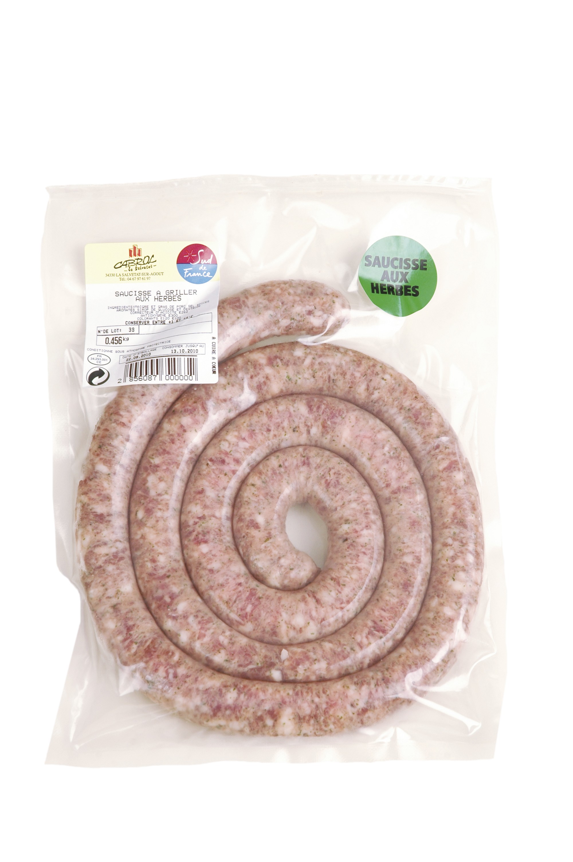 Saucisse a griller fine aux Herbes