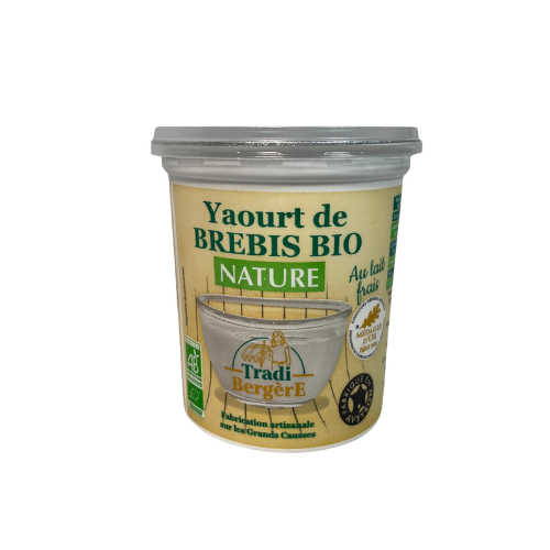 Yaourt au lait de brebis bio Nature 400g - Tradi-Bergere