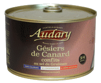 GESIERS DE CANARD CONFITS AU SEL DE GRUISSAN
