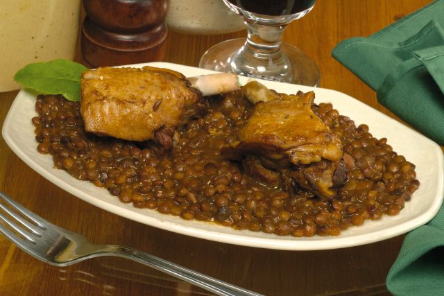 CANARD AUX LENTILLES CUISINEES