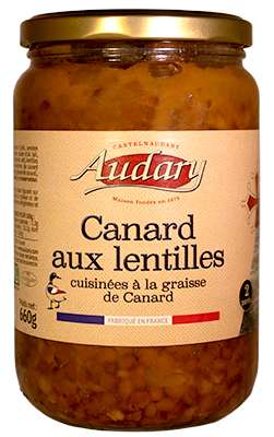 CANARD AUX LENTILLES CUISINEES