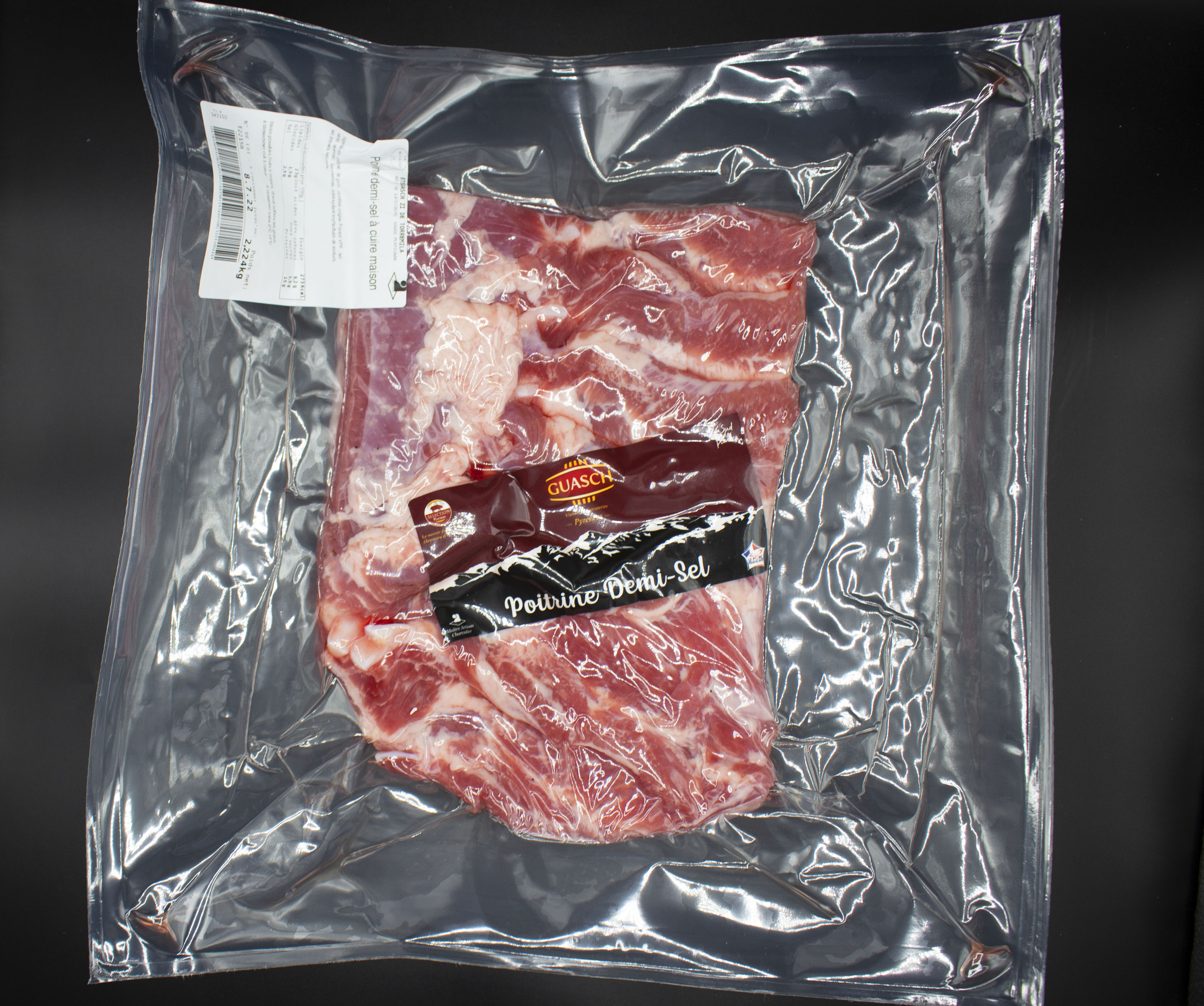 poitrine de porc 1/2 sel maison