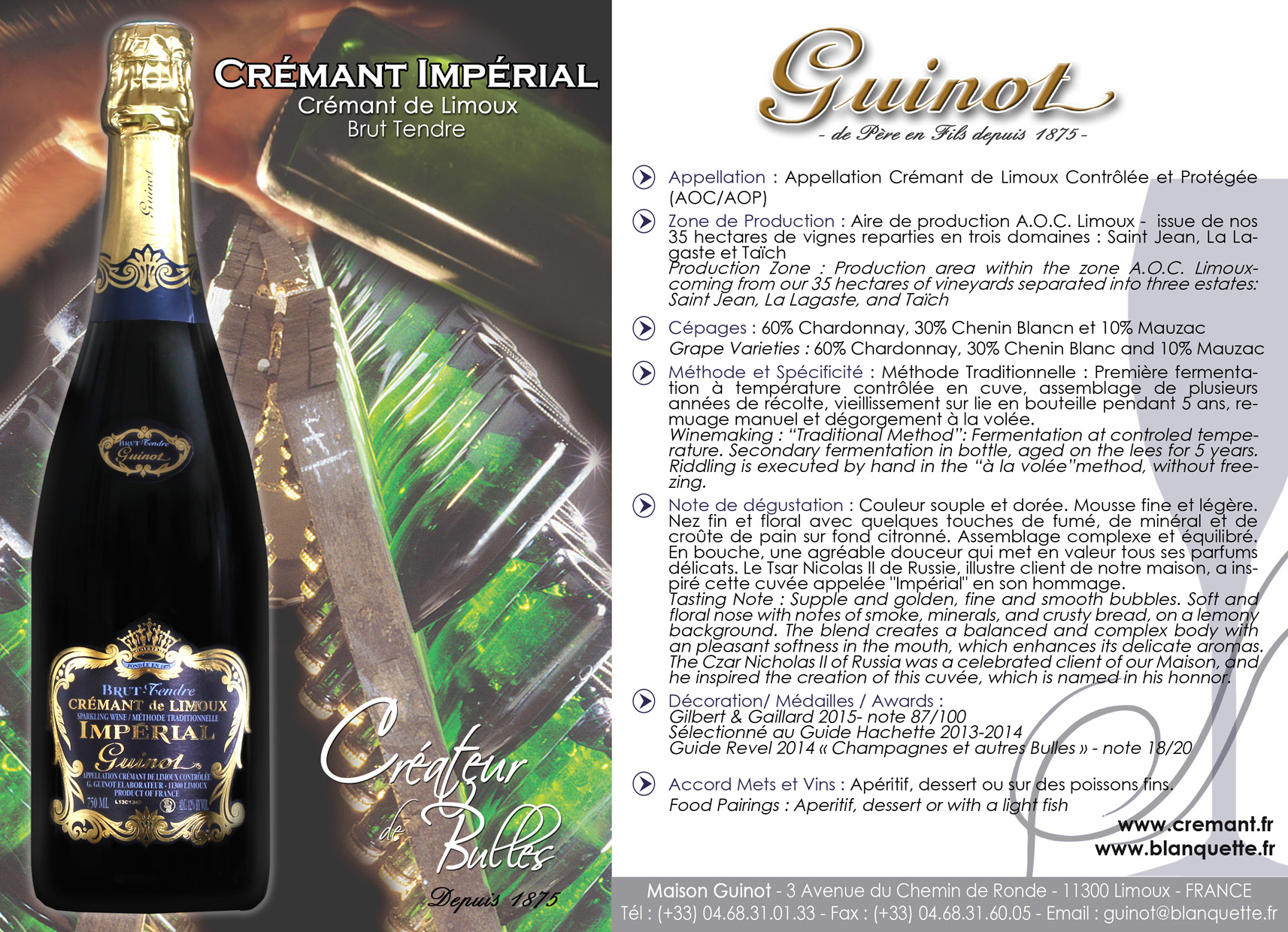 Crémant Impérial Brut Tendre
