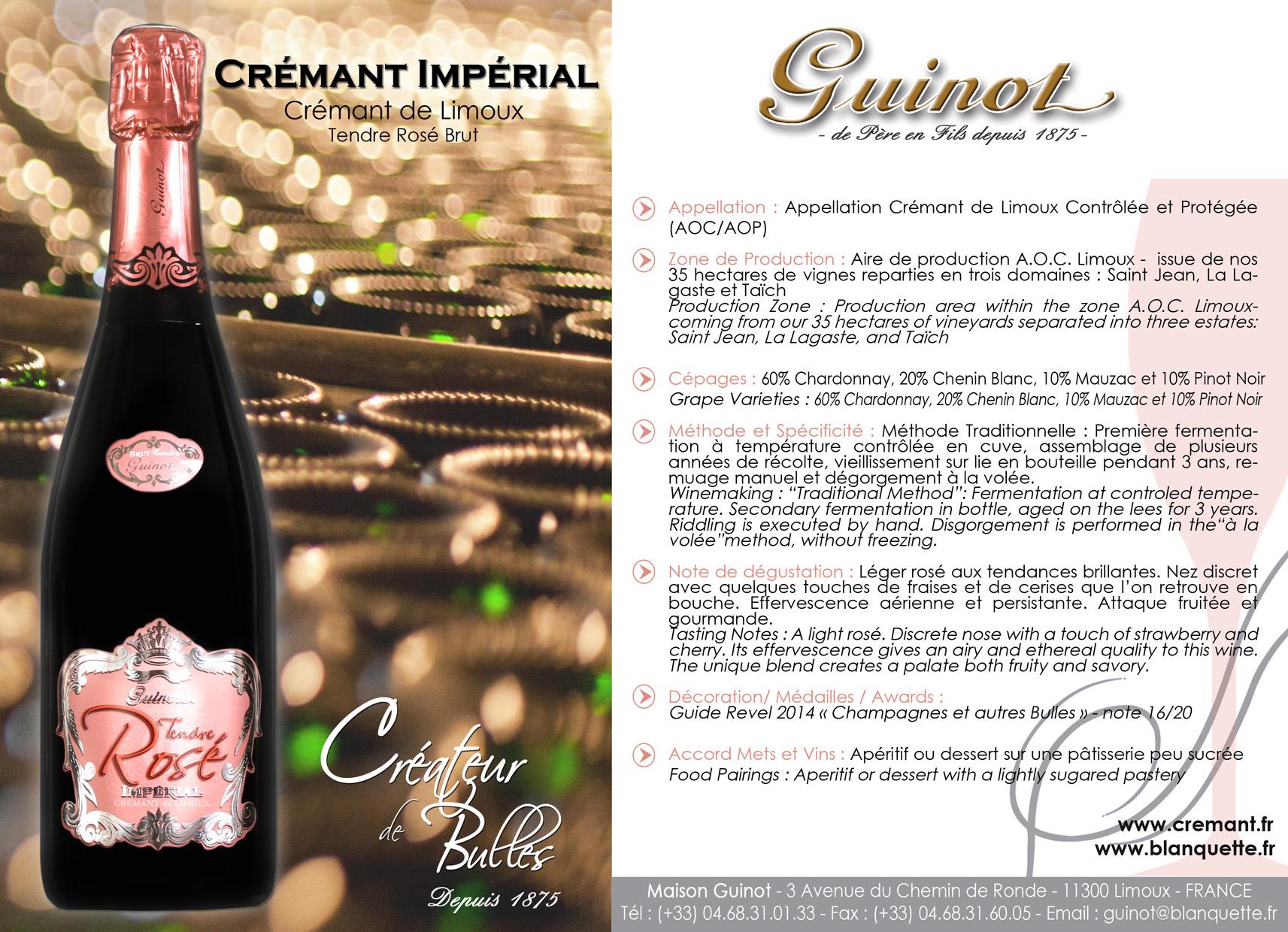 Crémant Impérial Rosé Tendre