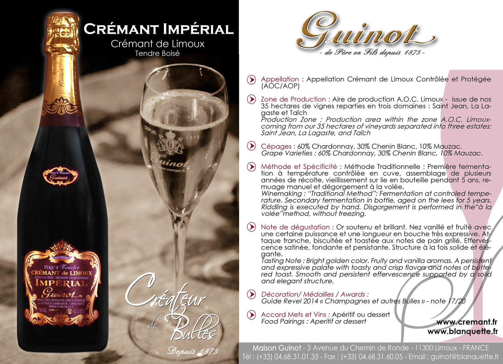 Crémant Impérial Boisé Tendre