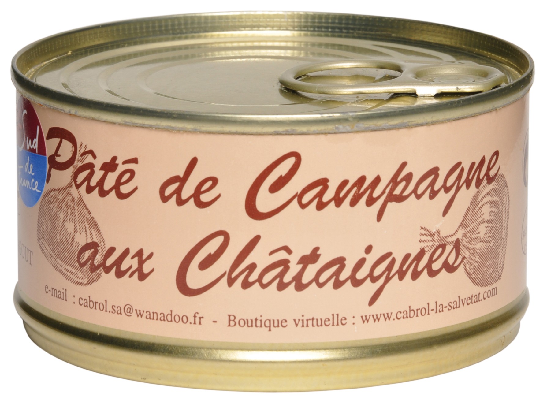 Boite / Verrine de pate de campagne aux chataignes