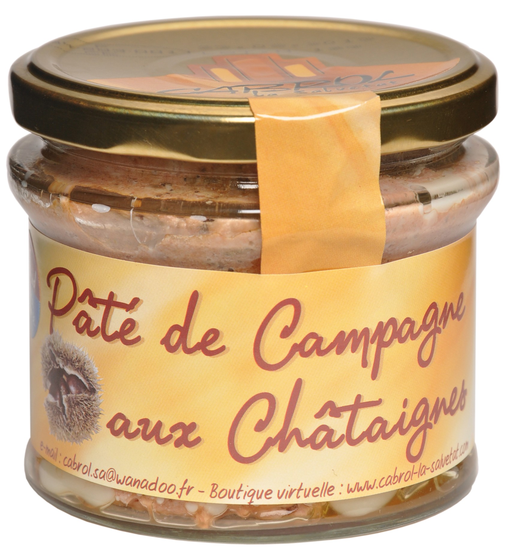 Boite / Verrine de pate de campagne aux chataignes