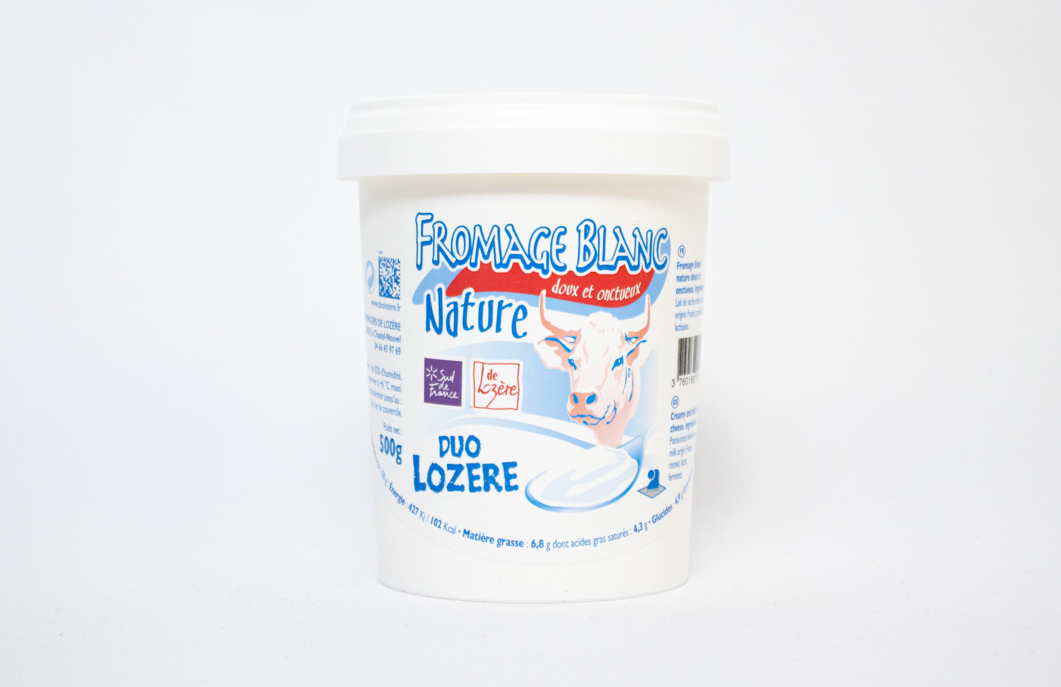 Fromage blanc vache lissé doux et onctueux