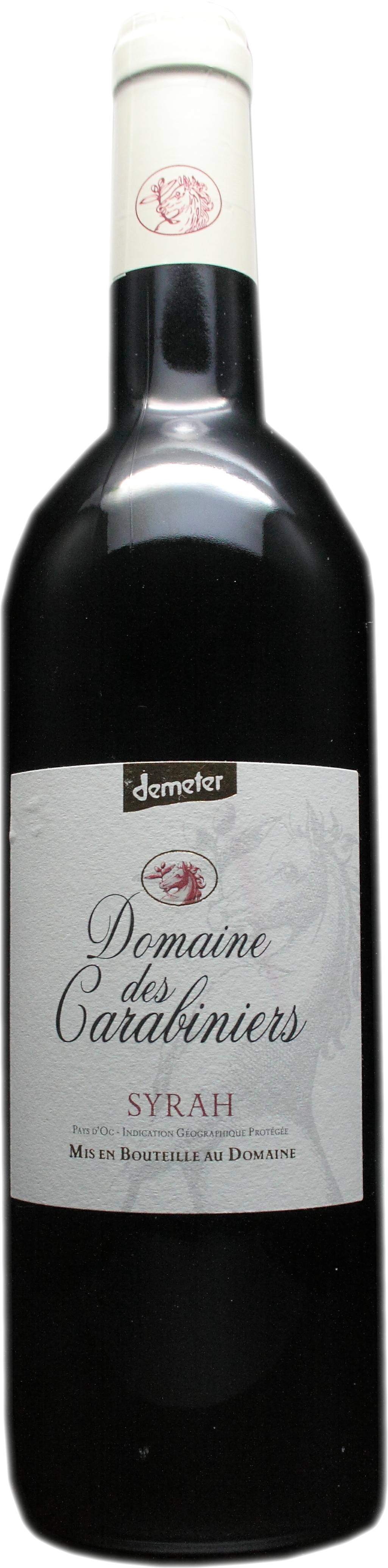 DOMAINE DES CARABINIERS IGP PAYS D'OC SYRAH ROUGE