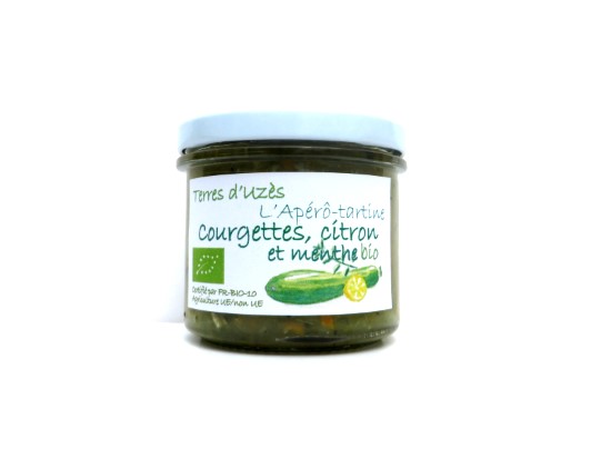 Apero tartine courgette citron et menthe