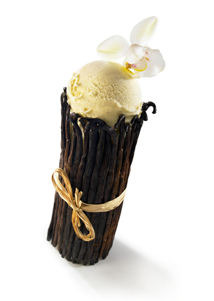 Glace au lait frais a l'infusion de gousses Vanille Bourbon