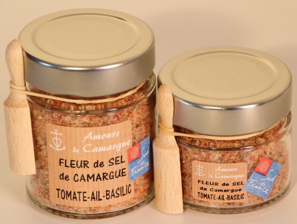 Fleur de Sel de Camargue TOMATE, AIL et BASILIC