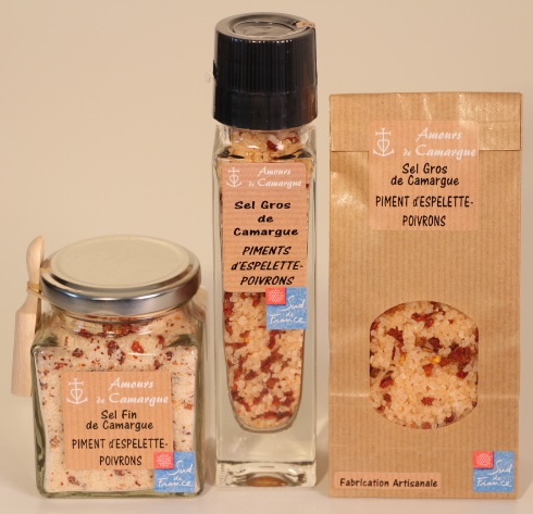 Sel de Camargue PIMENT d'ESPELETTE et POIVRONS